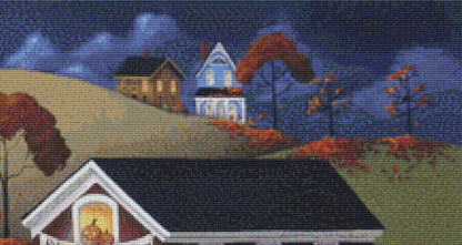 Annual Autumn Barn Dance & Hayride cross stitch pattern by Catherine Holman/Ansada Licensing Group, LLC.