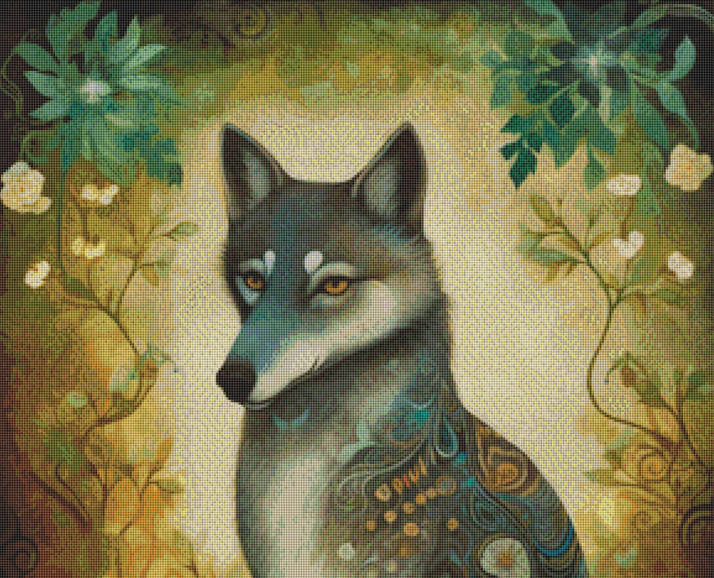 Grey Wolf cross stitch pattern by DutchLadyMysticArt