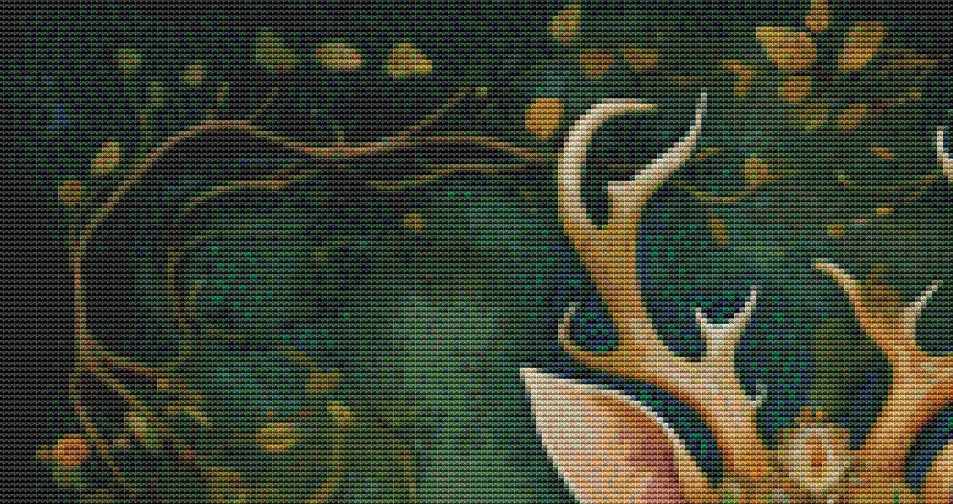 White Deer cross stitch pattern by DutchLadyMysticArt