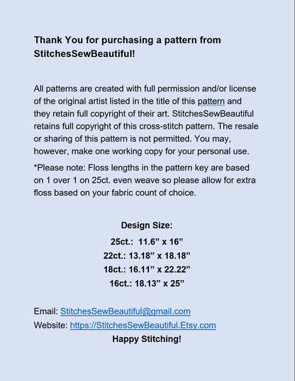 Mystic Lady cross stitch pattern by DutchLadyMysticArt