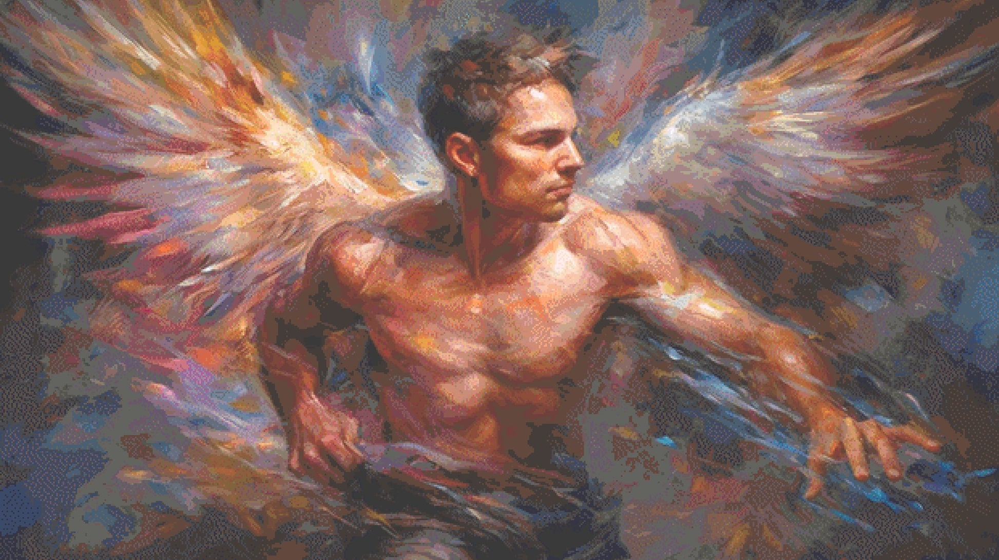 Angel cross stitch pattern by Eder Jose Rosa