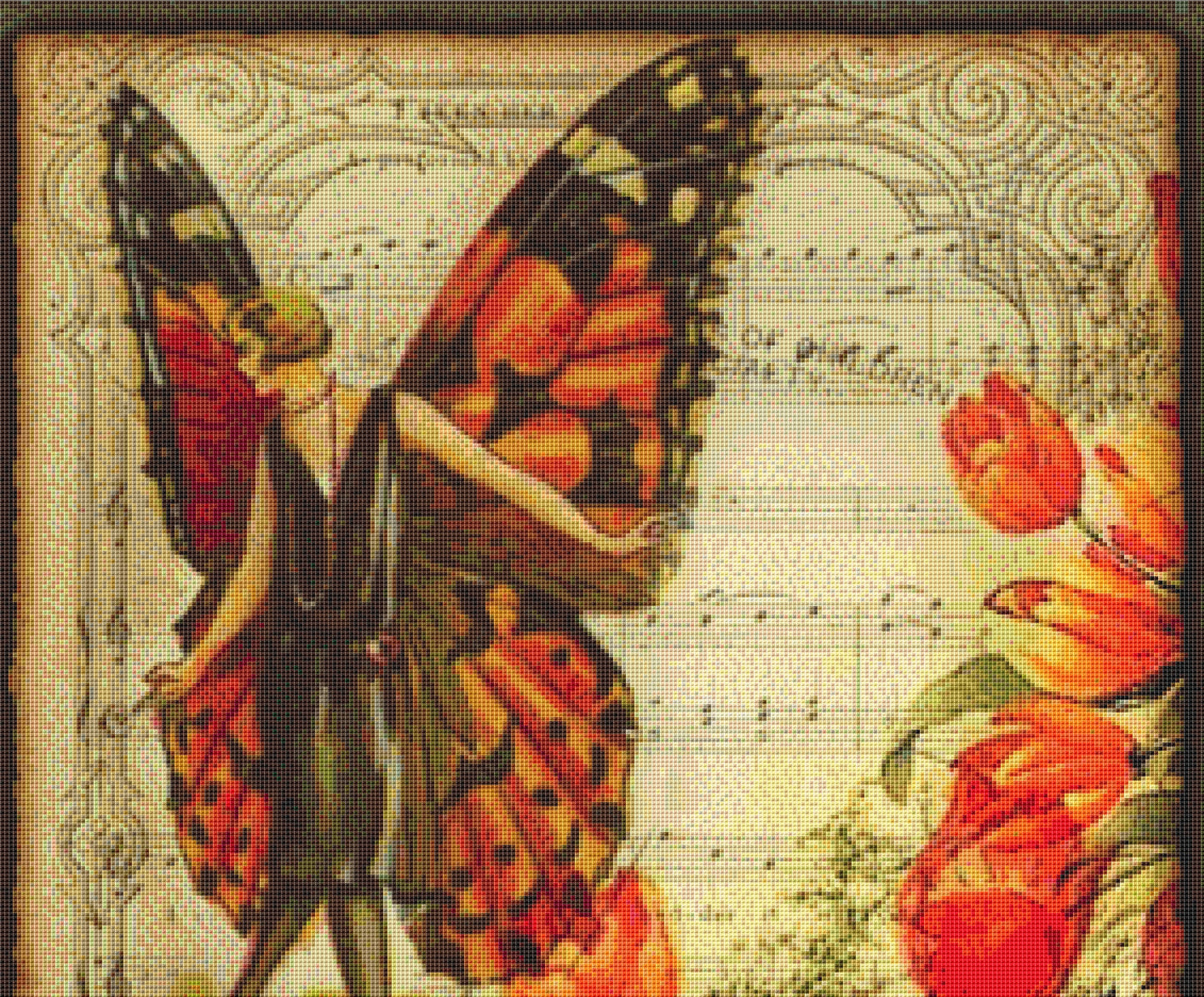 Girl Butterfly 1 counted cross Stitch Pattern by SharmStudio
