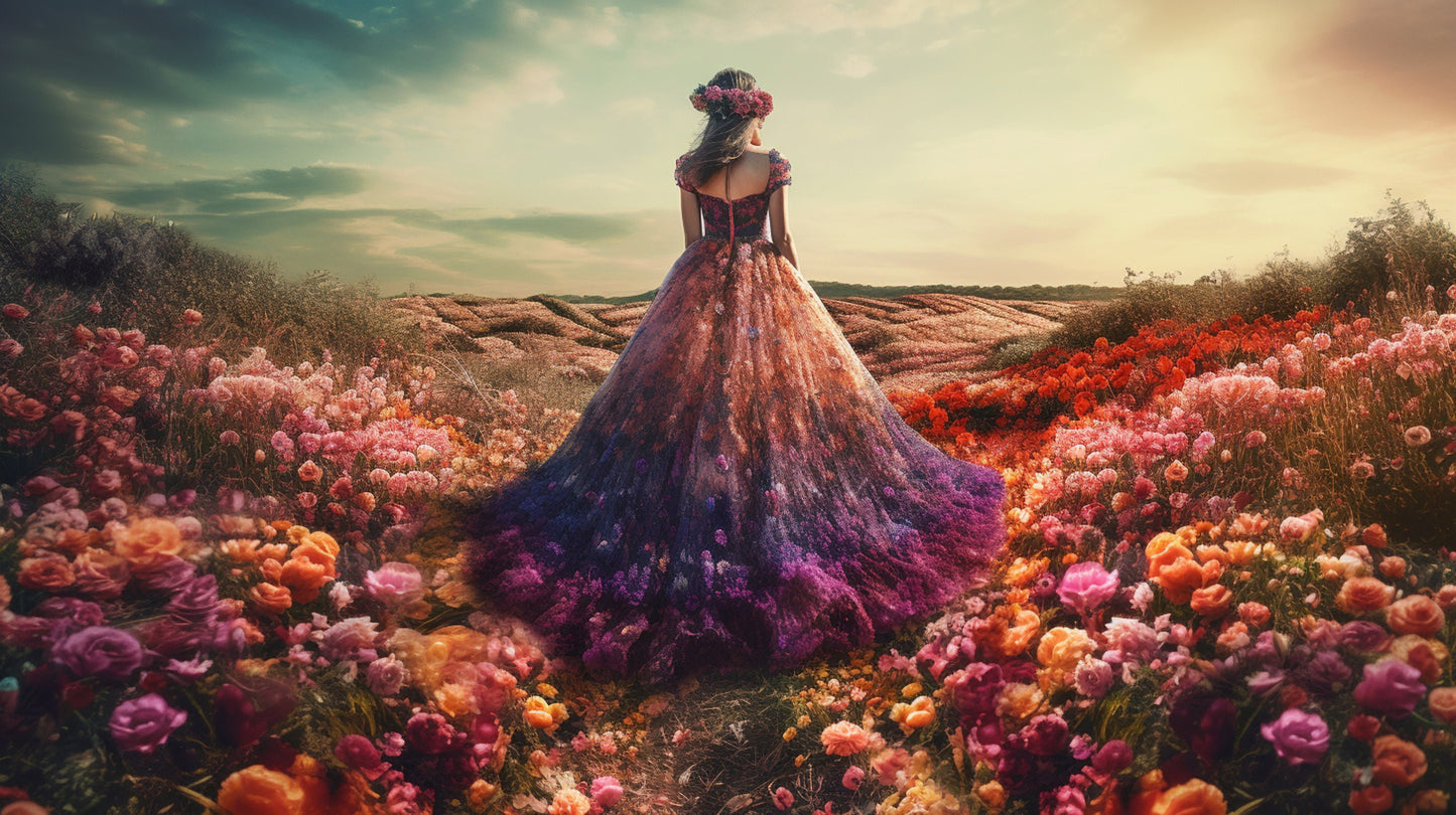 Woman in a Field of Flowers 3 by Eder Jose Rosa