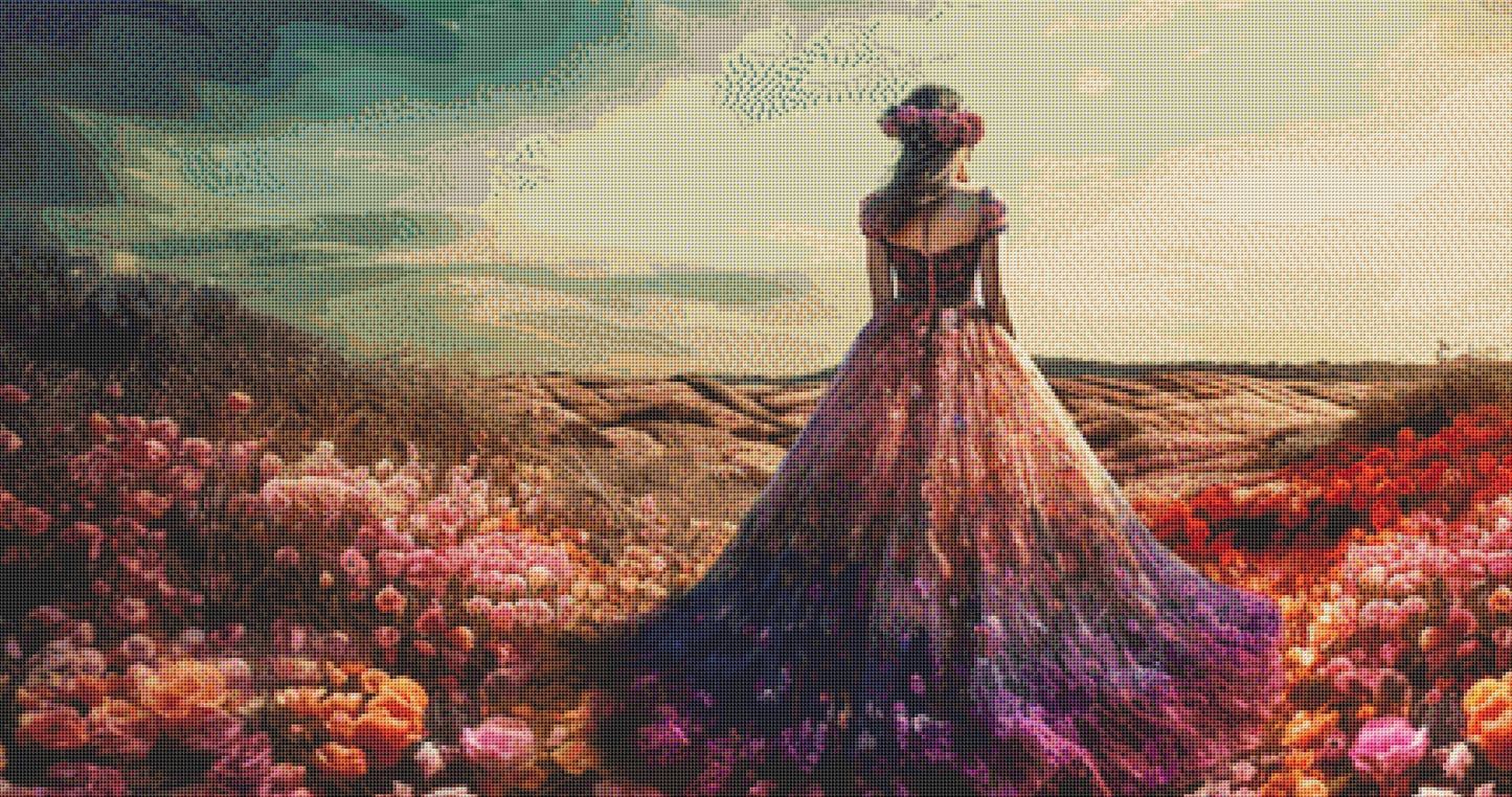 Woman in a Field of Flowers 3 by Eder Jose Rosa