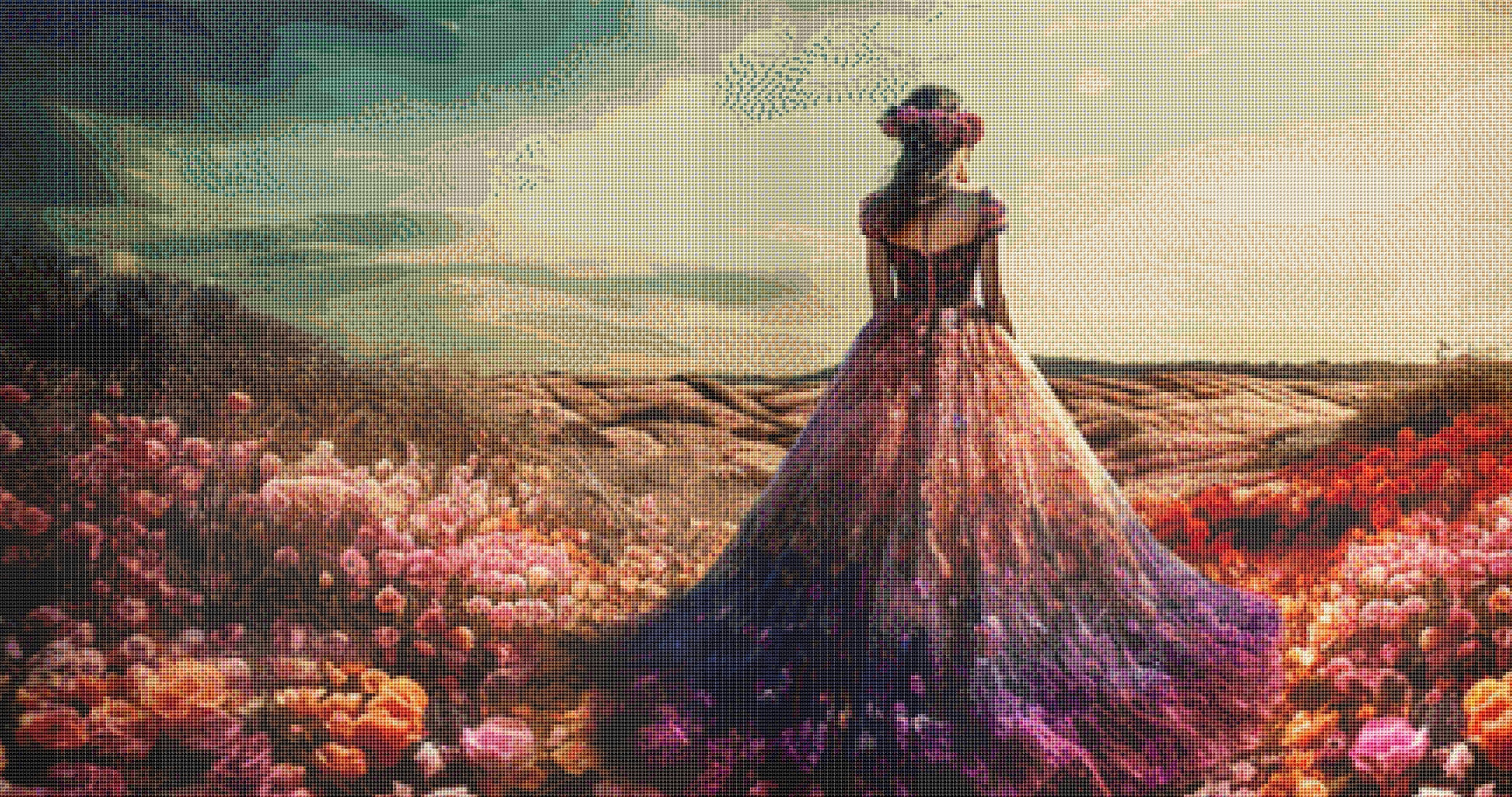 Woman in a Field of Flowers 3 by Eder Jose Rosa