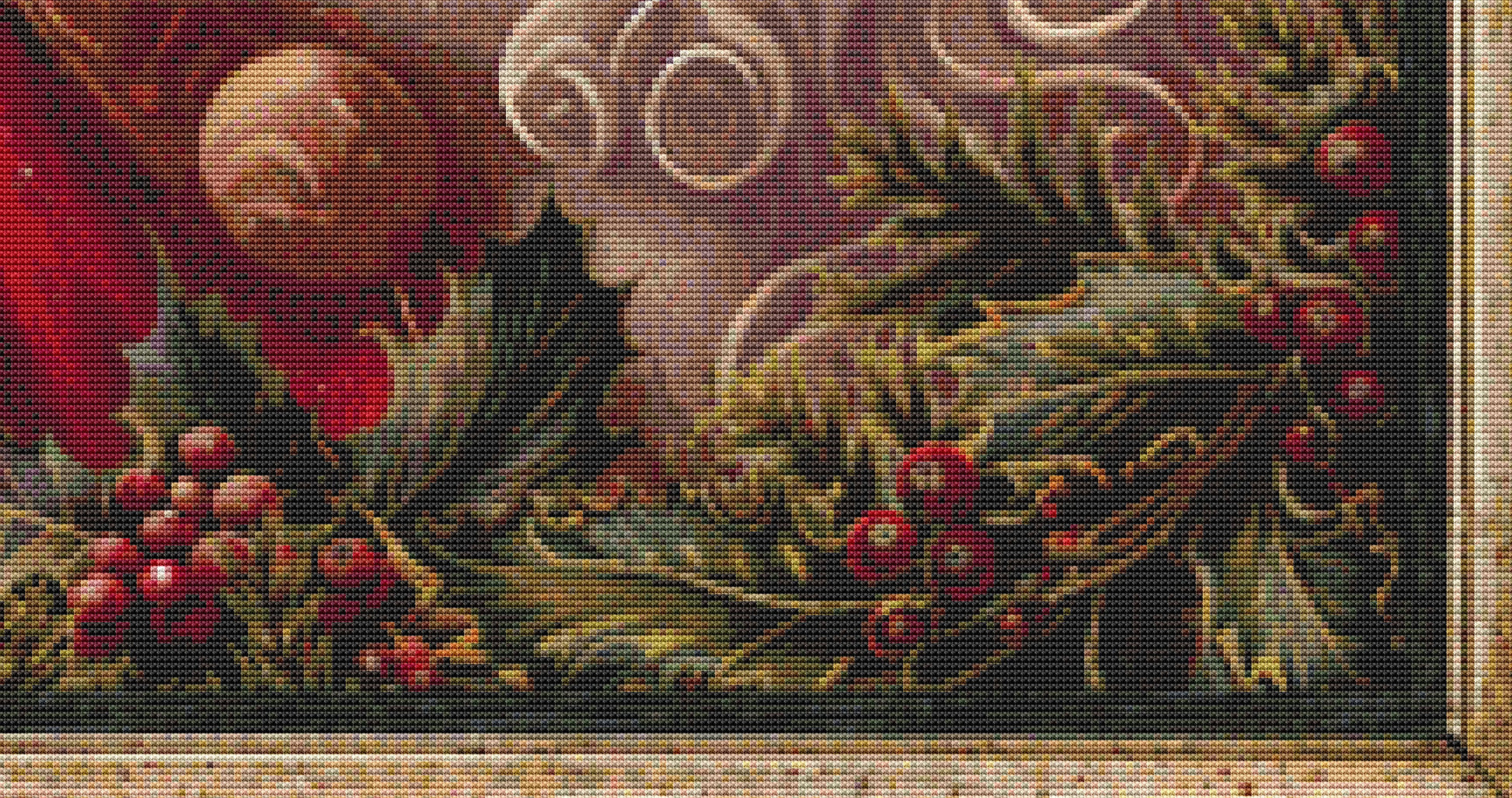 Tole Santa cross stitch pattern by IvyCottageHome