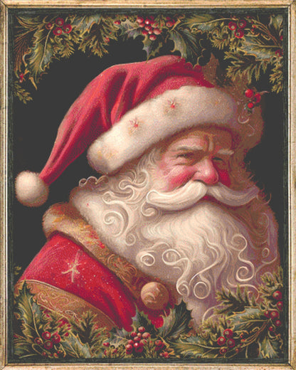 Tole Santa cross stitch pattern by IvyCottageHome