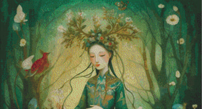 Wise Woman cross stitch pattern by DutchLadyMysticArt