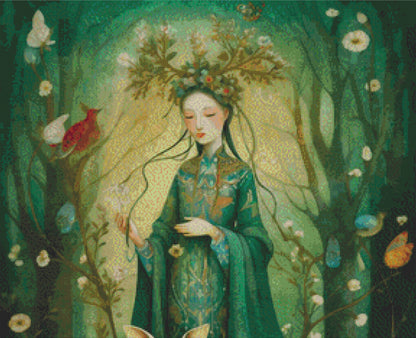 Wise Woman cross stitch pattern by DutchLadyMysticArt