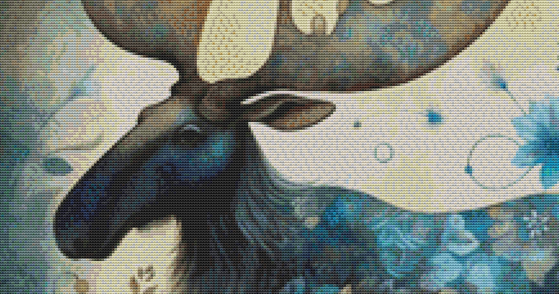 Moose cross stitch pattern by DutchLadyMysticArt