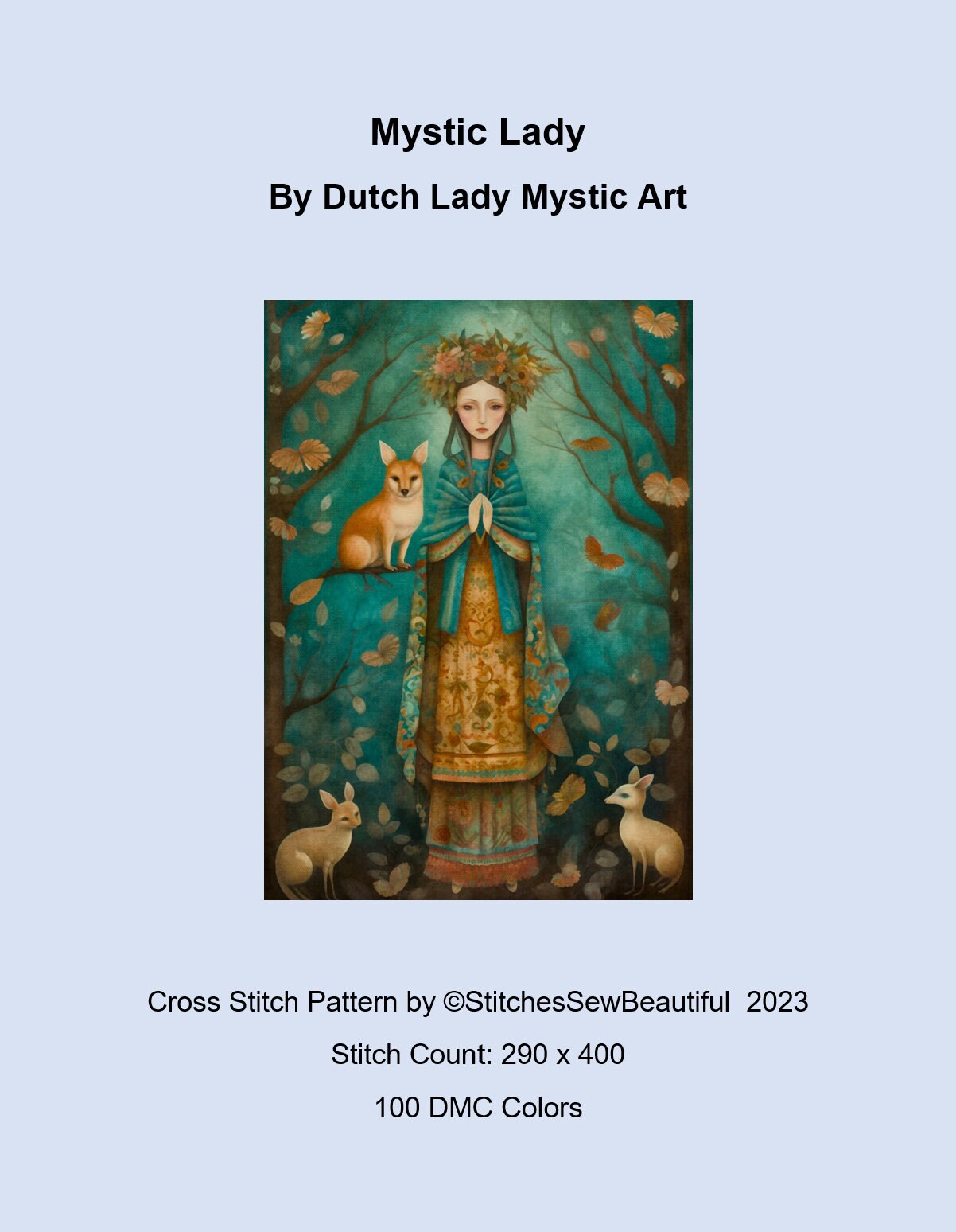 Mystic Lady cross stitch pattern by DutchLadyMysticArt