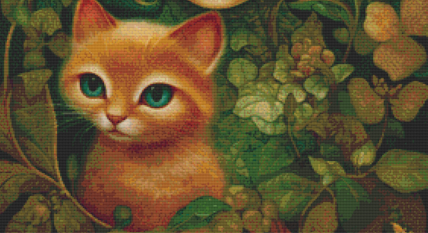 Mystical Cat Girl 1 cross stitch pattern by DutchLadyMysticArt