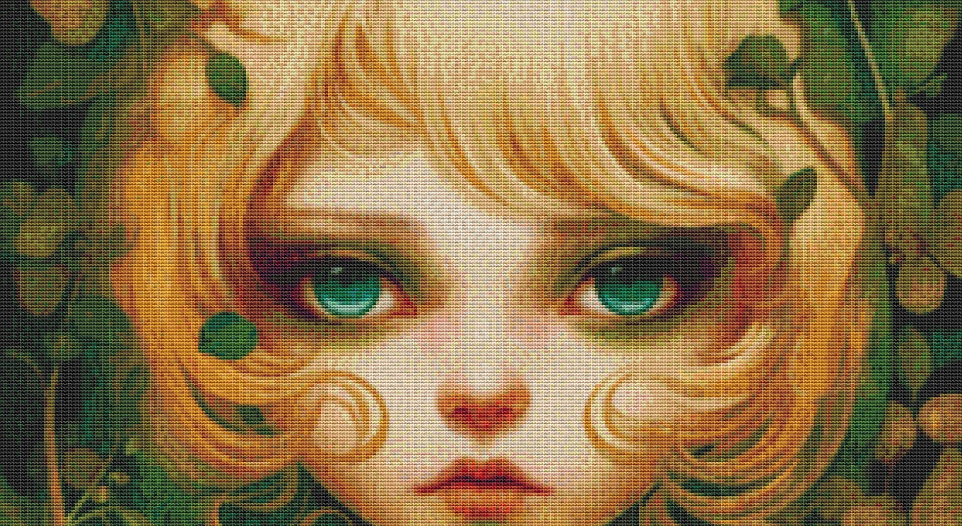 Mystical Cat Girl 1 cross stitch pattern by DutchLadyMysticArt