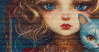 Mystical Cat Girl 3 cross stitch pattern by DutchLadyMysticArt