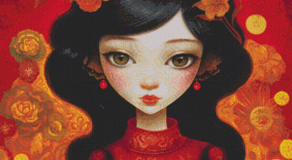 Mystical Cat Girl 4 cross stitch pattern by DutchLadyMysticArt