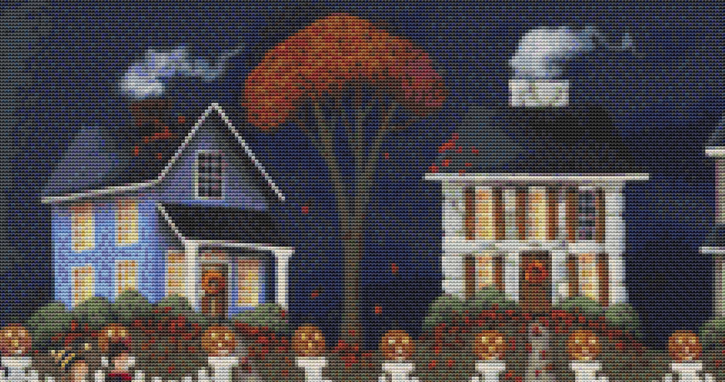 Echoes of Trick or Treat cross stitch pattern by Catherine Holman/Ansada Art Licensing Group, LLC