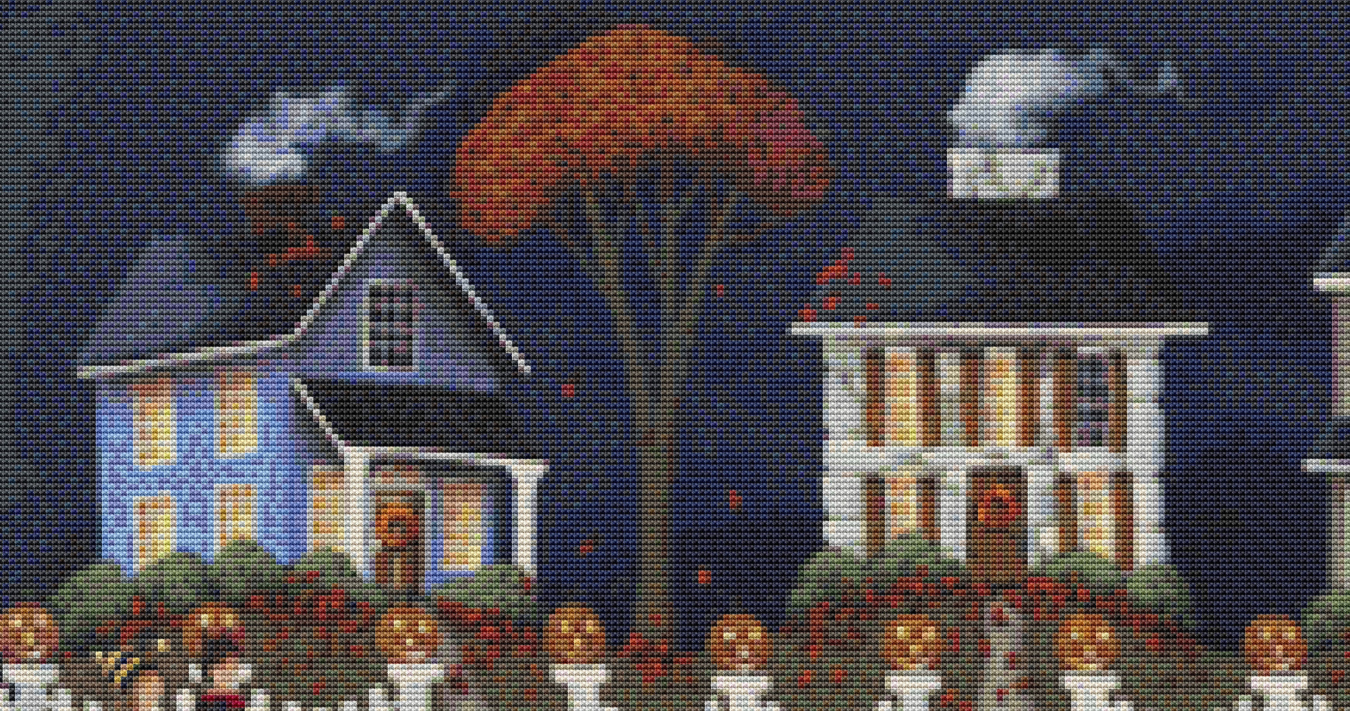Echoes of Trick or Treat cross stitch pattern by Catherine Holman/Ansada Art Licensing Group, LLC