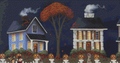 Echoes of Trick or Treat cross stitch pattern by Catherine Holman/Ansada Art Licensing Group, LLC