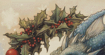 Yuletide Dragon counted cross stitch pattern by Serr.Kai A Quill & Ink