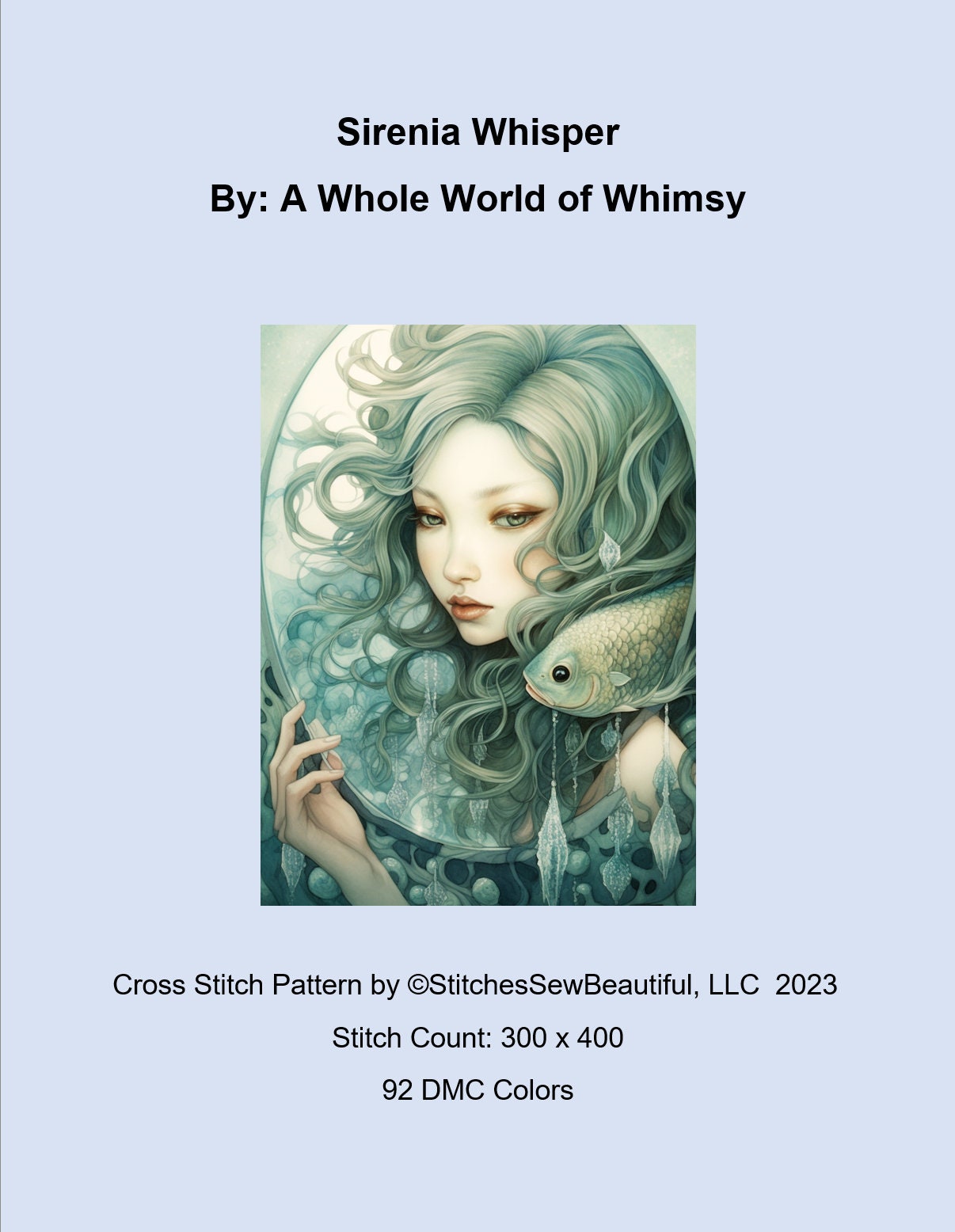 Sirenia Whisper cross stitch pattern by AWholeWorldofWhimsy