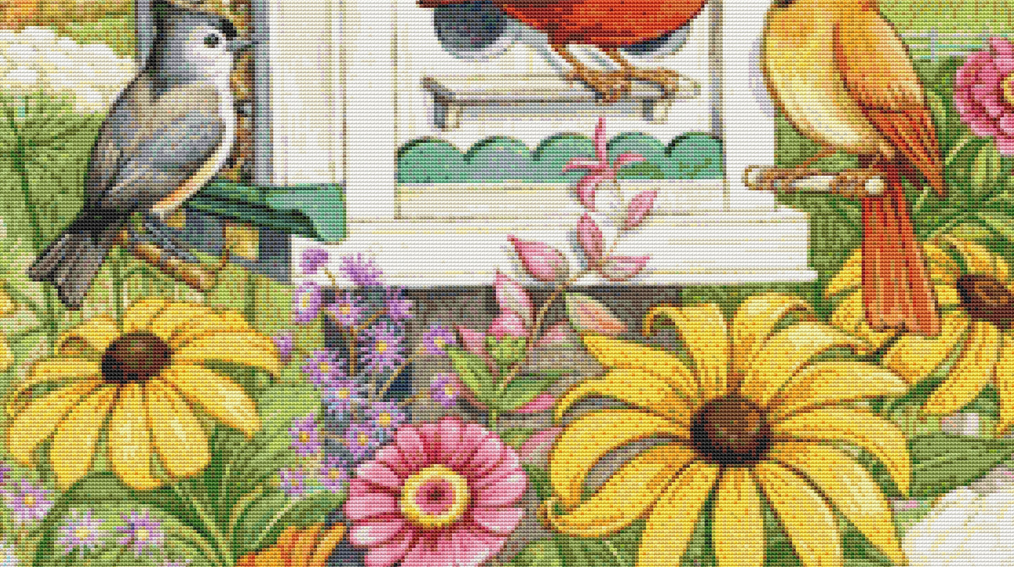 Bird House cross stitch pattern by Rose Mary Berlin/Ansada Art Licensing Group, LLC