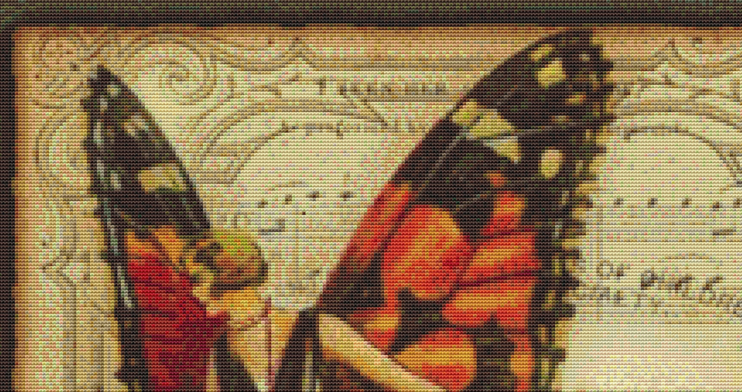Girl Butterfly 1 counted cross Stitch Pattern by SharmStudio