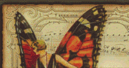 Girl Butterfly 1 counted cross Stitch Pattern by SharmStudio