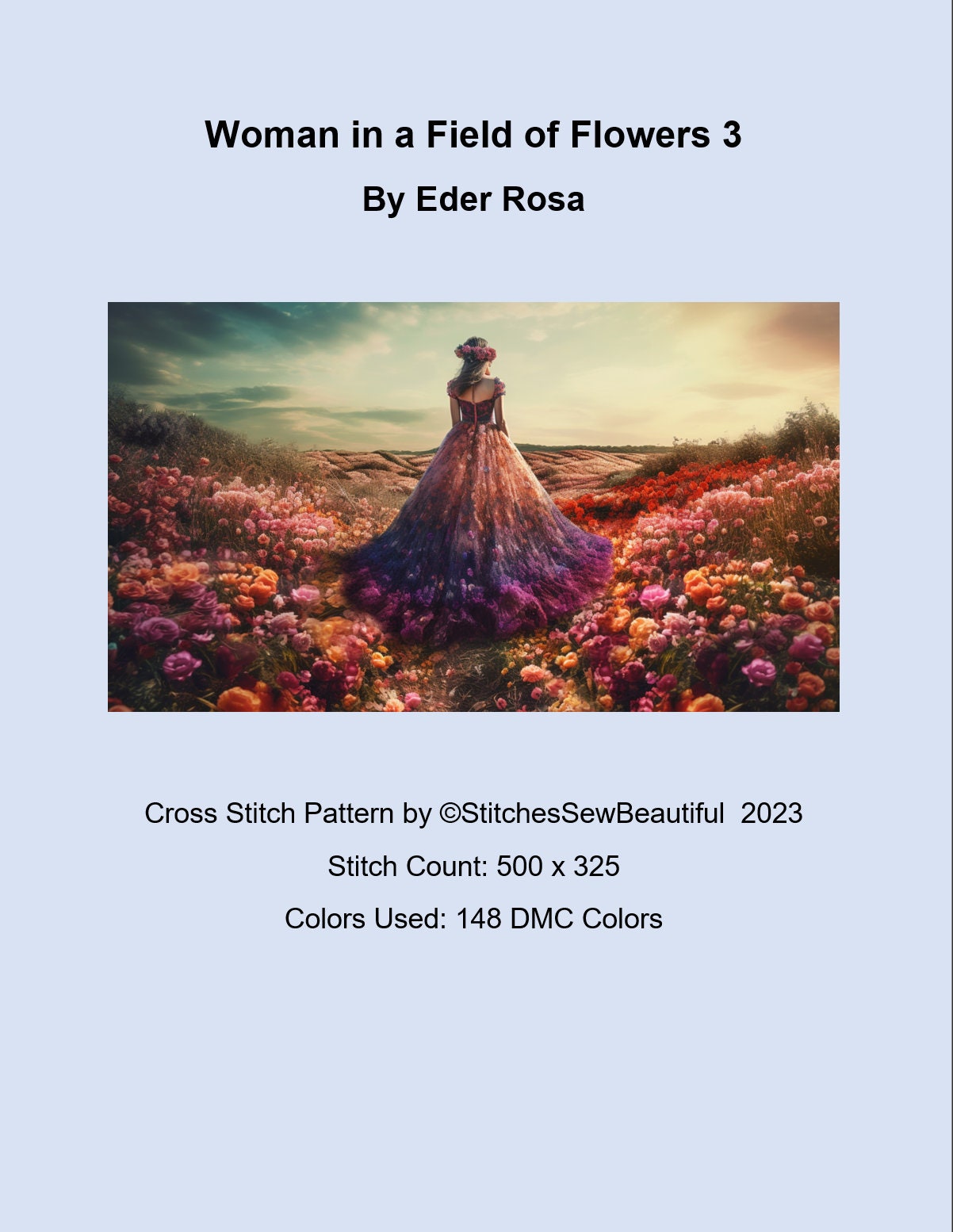 Woman in a Field of Flowers 3 by Eder Jose Rosa