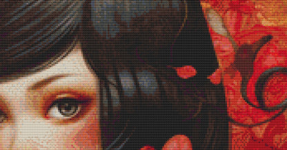 Mystical Cat Girl 2 cross stitch pattern by DutchLadyMysticArt