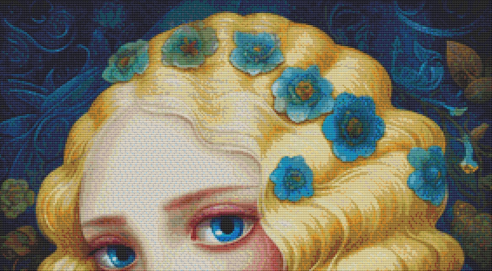 Mystical Cat Girl 6 cross stitch pattern by DutchLadyMysticArt