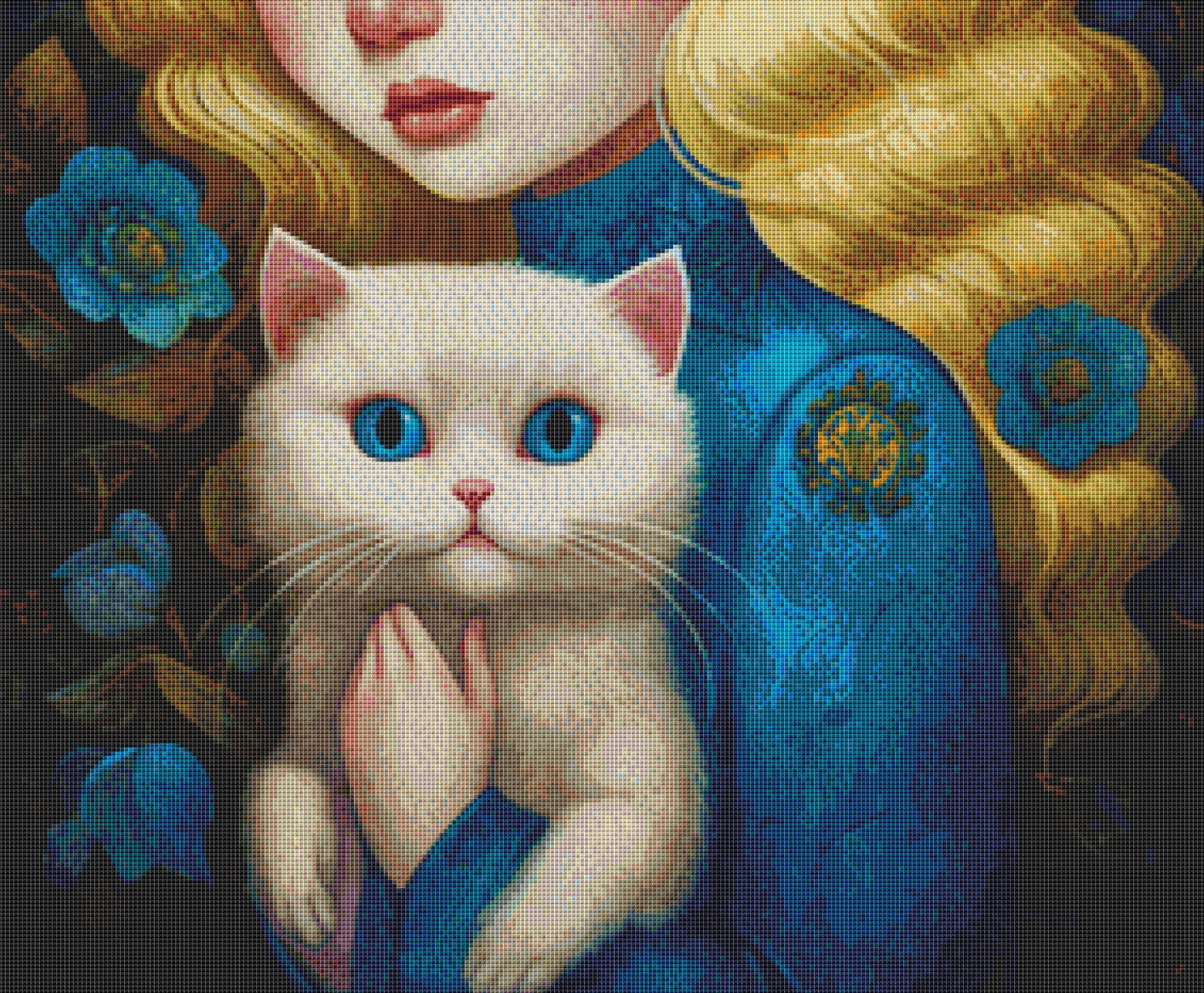 Mystical Cat Girl 6 cross stitch pattern by DutchLadyMysticArt