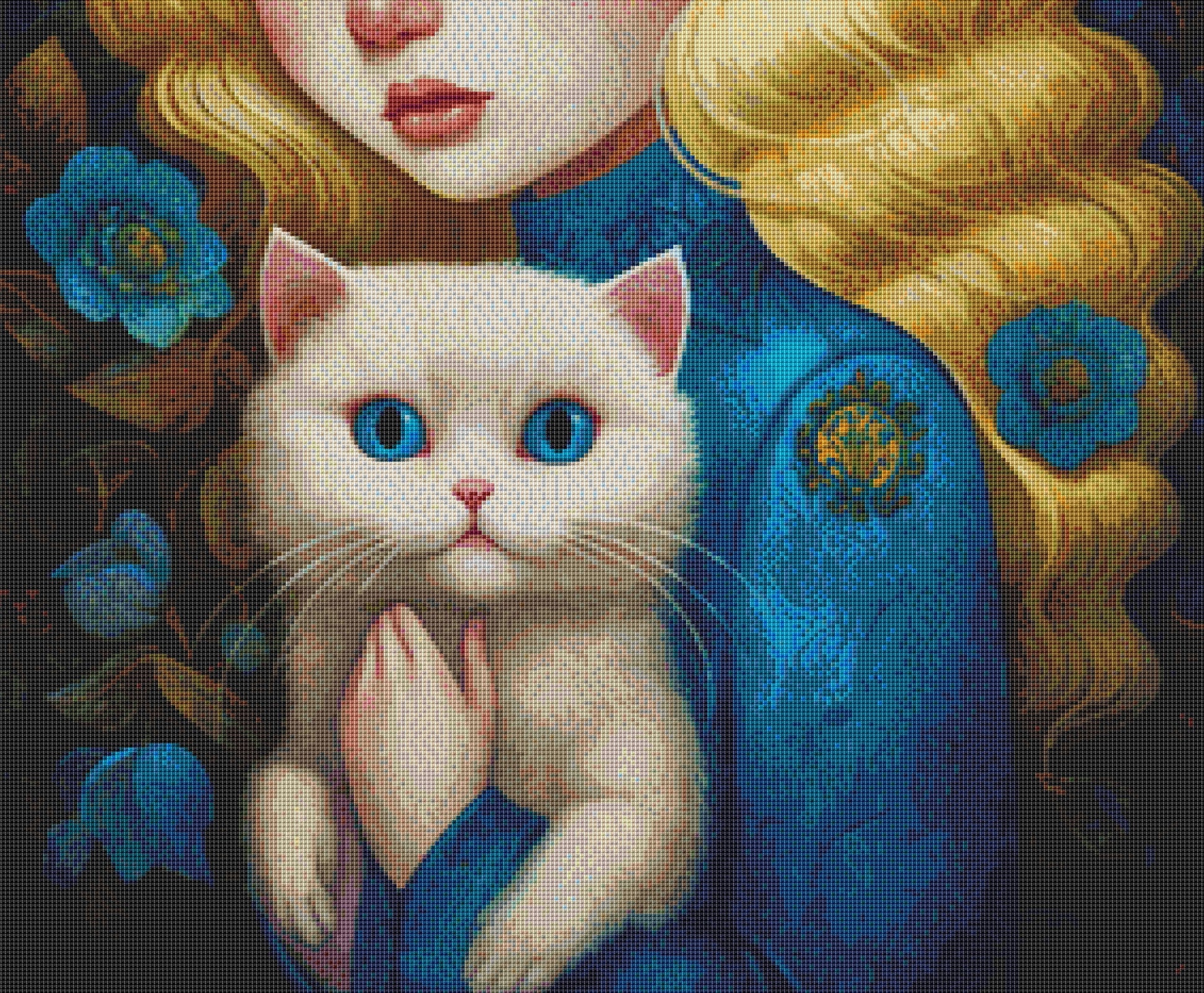 Mystical Cat Girl 6 cross stitch pattern by DutchLadyMysticArt