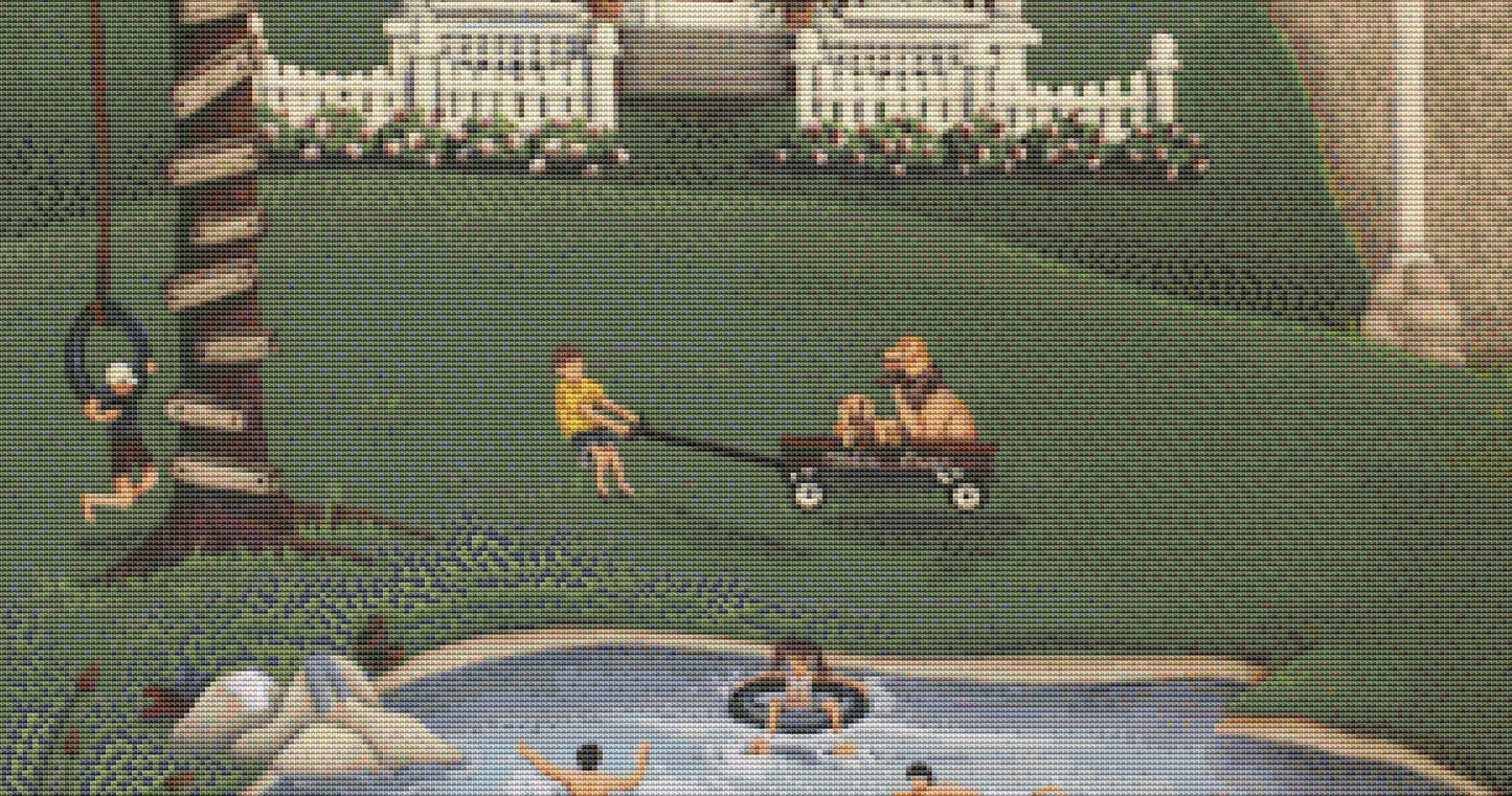 Sweet Water Stables cross stitch pattern by Catherine Holman/Ansada Art Licensing Group, LLC