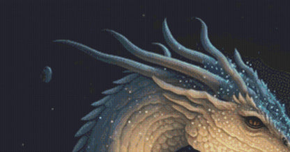 Beautiful White Christmas Dragon cross stitch pattern by Serr.Kai A Quill & Ink