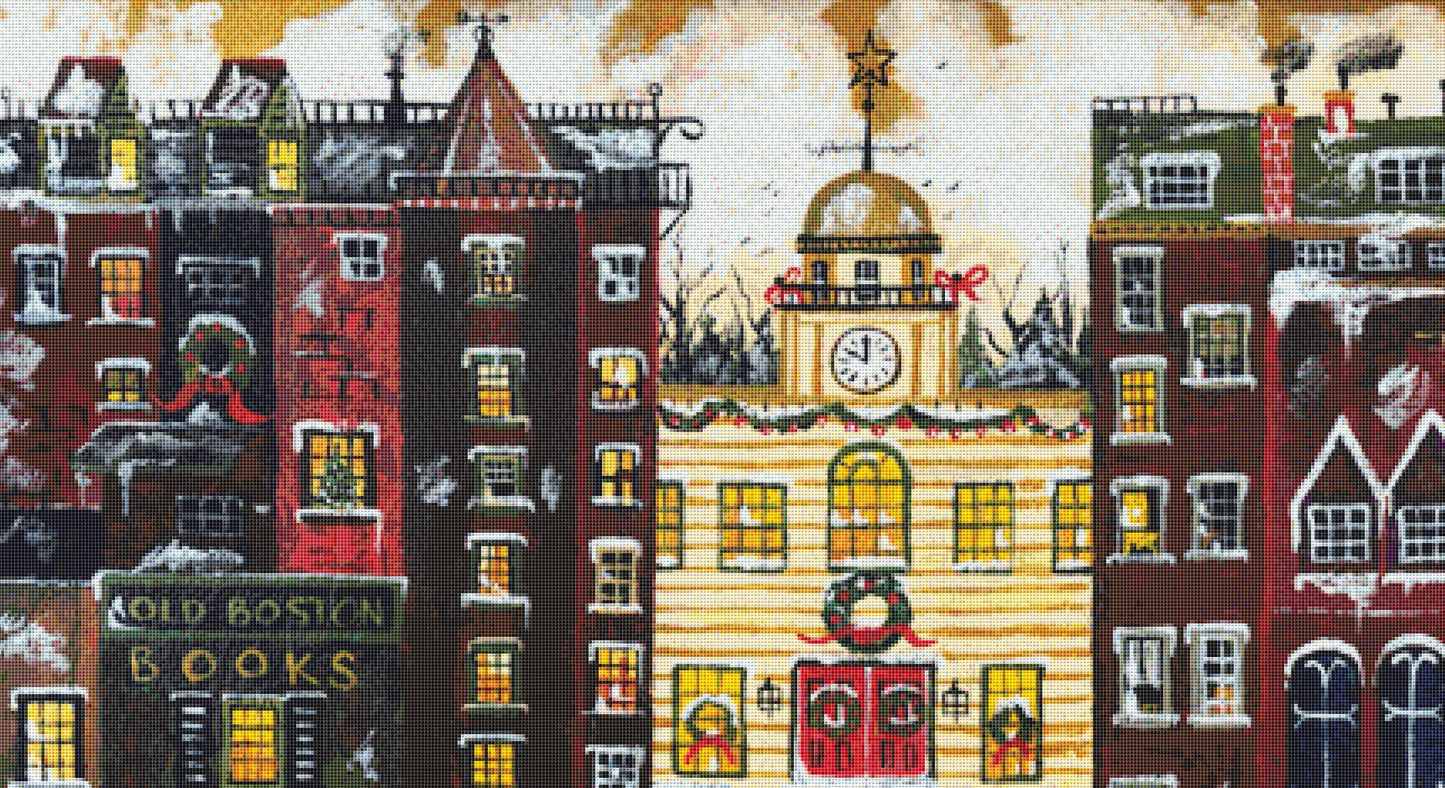 Old Boston cross stitch pattern by Patrick Gauthier