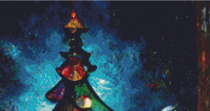 Stained Glass Christmas Tree ©Adobe Ext. License cross stitch pattern by StitchesSewBeautiful
