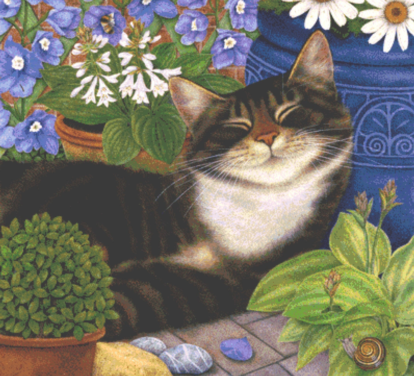 Summer Smile cross stitch pattern by Anne Mortimer/Porterfields Fine Art Licensing