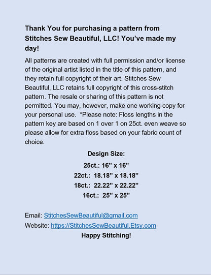 Curious Kitten cross stitch pattern by Anne Mortimer/Porterfields Fine Art Licensing