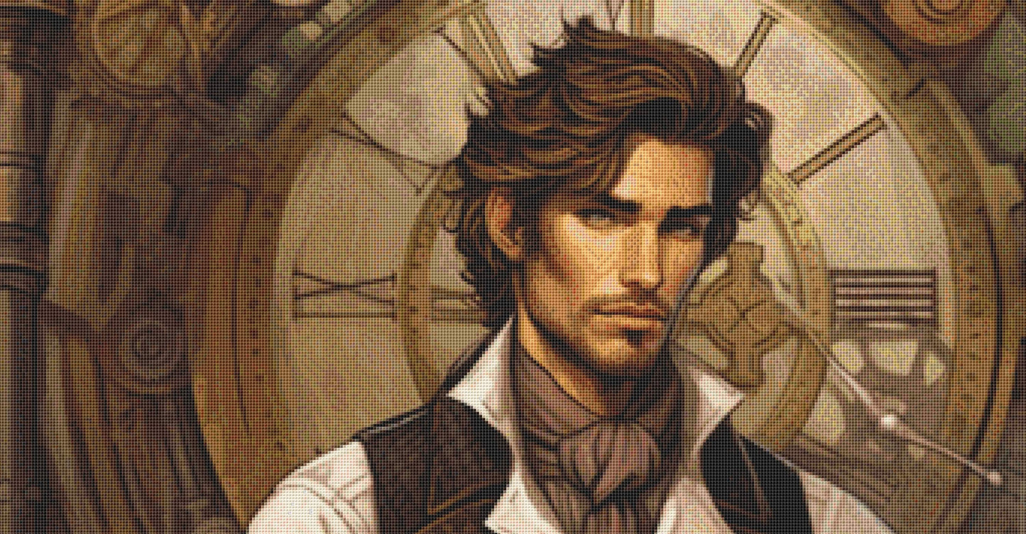 Steampunk Man 1 cross stitch pattern by SphinxDesignStudio