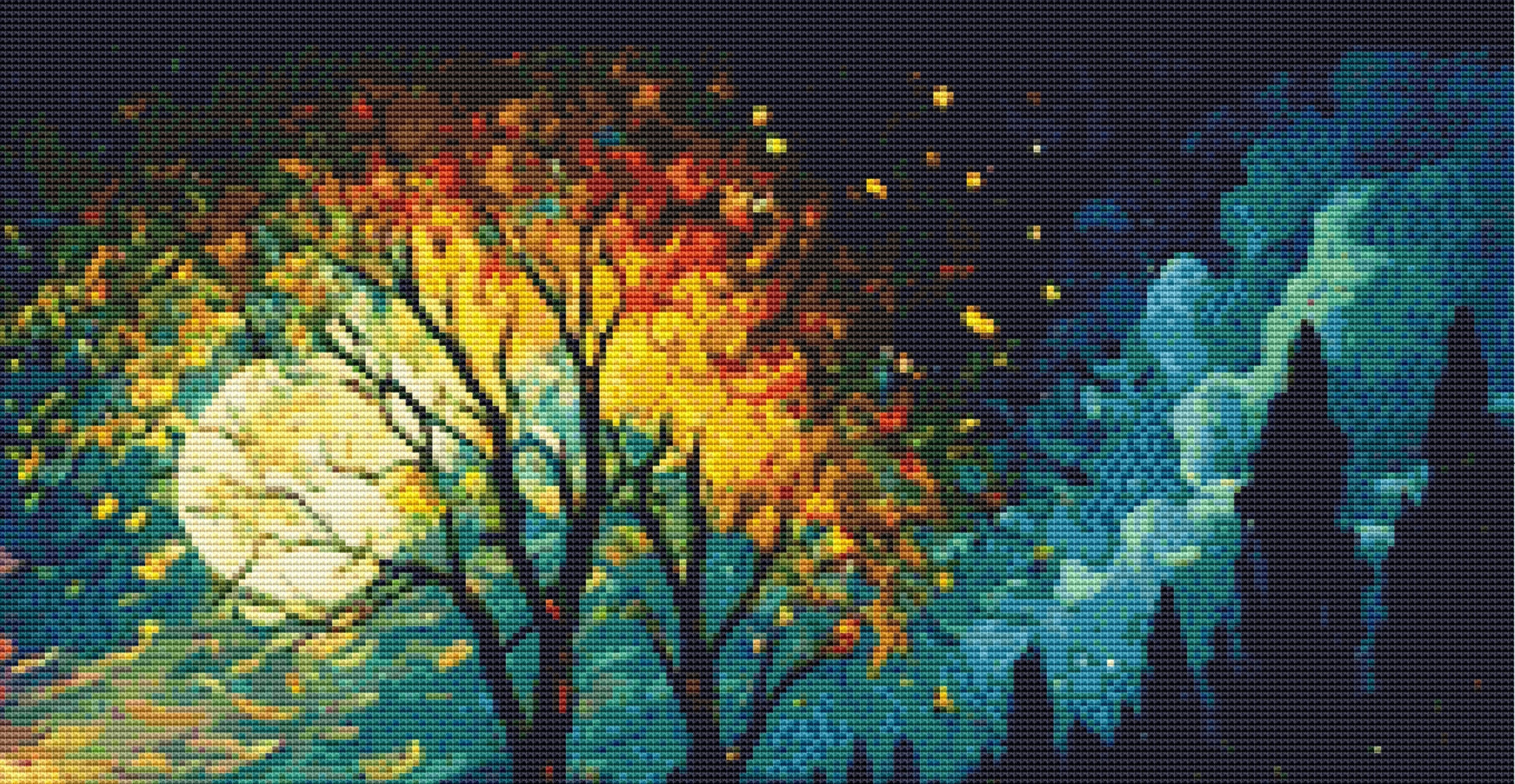 Boreal Forest ©Adobe Ext. License cross stitch pattern by StitchesSewBeautiful