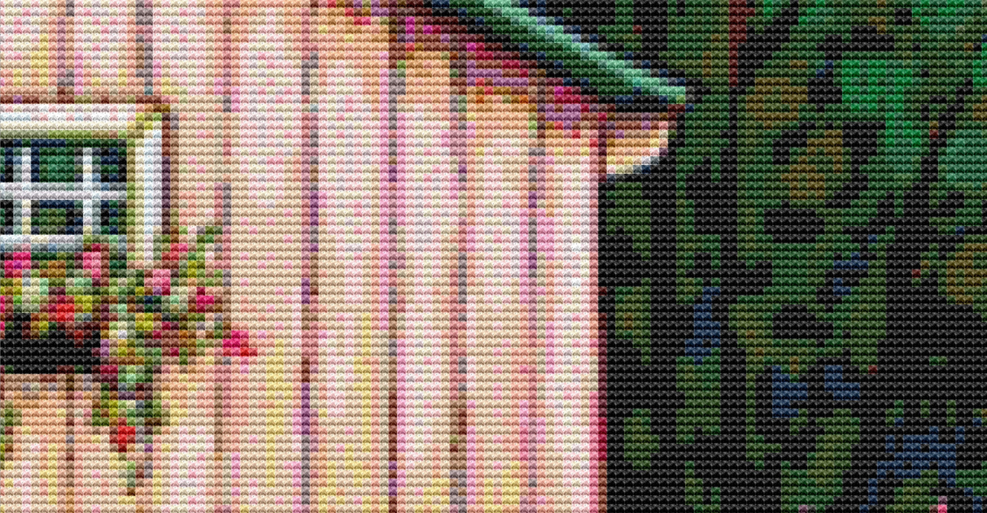 Daisy Farm cross stitch pattern by Peggy Davis/Porterfields Fine Art Licensing