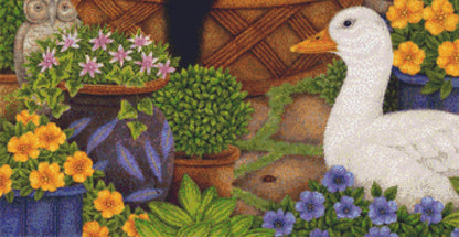 Just the Right Size cross stitch pattern by Anne Mortimer/Porterfields Fine Art Licensing