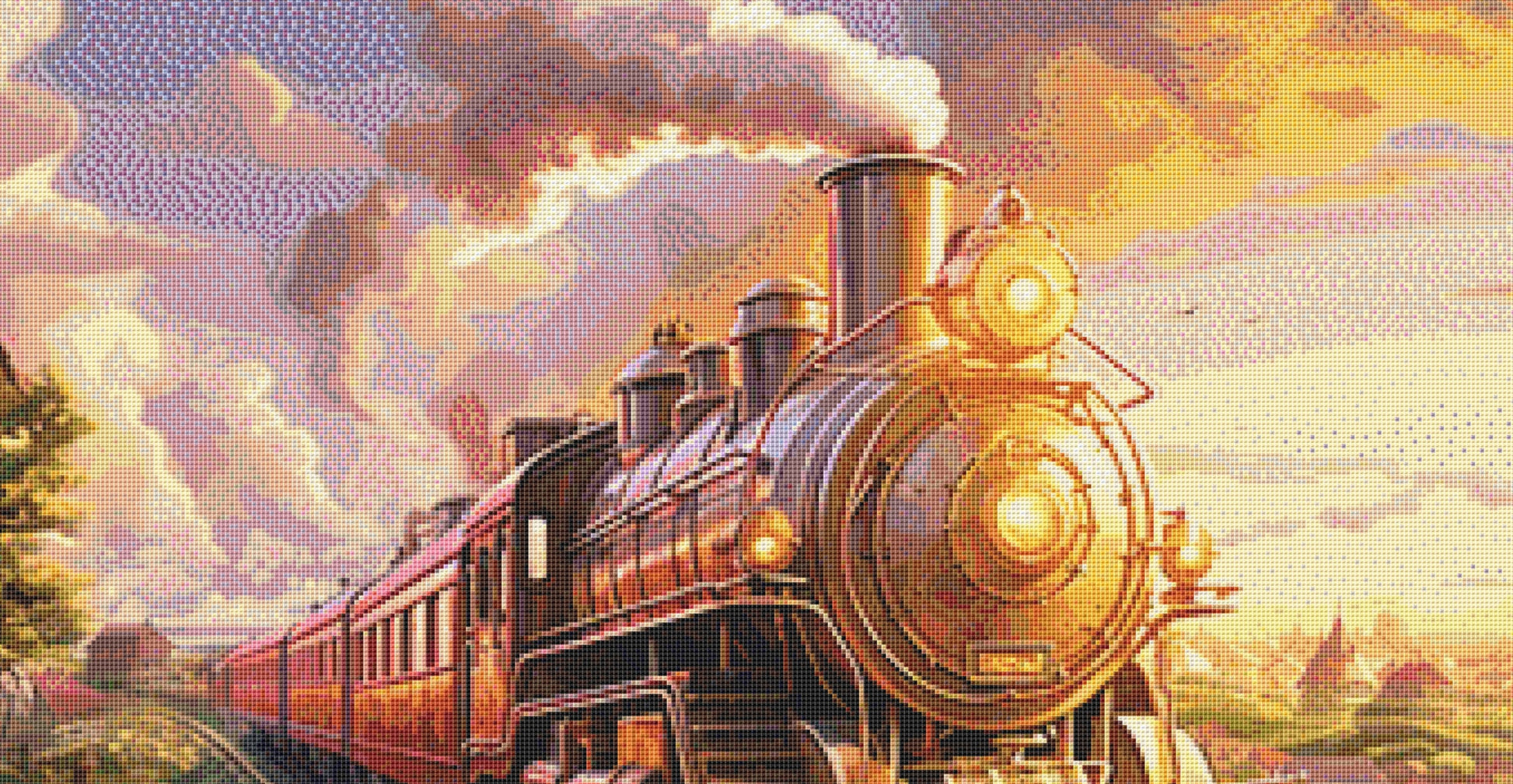 Train full coverage cross stitch pattern by SphinxDesignStudio