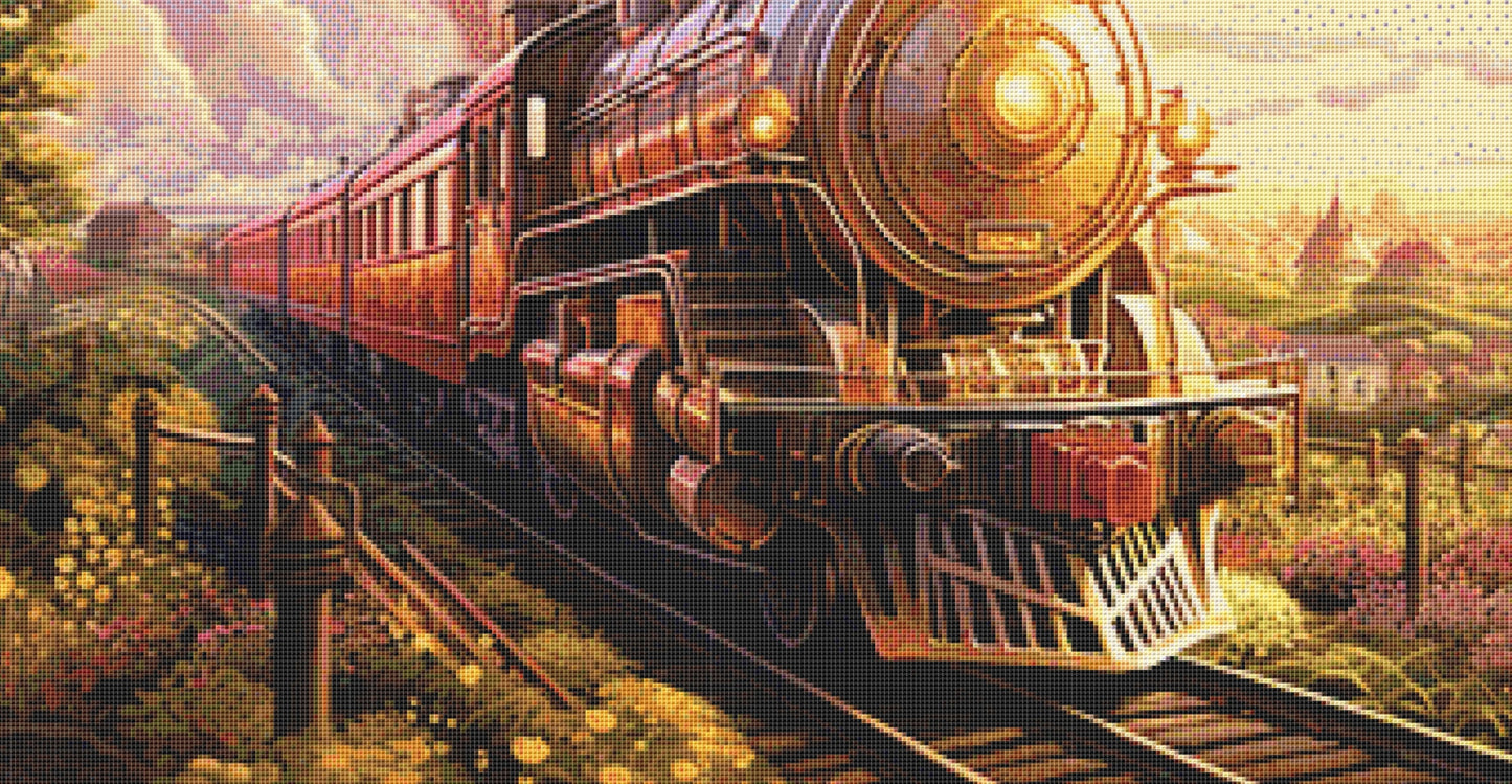 Train full coverage cross stitch pattern by SphinxDesignStudio