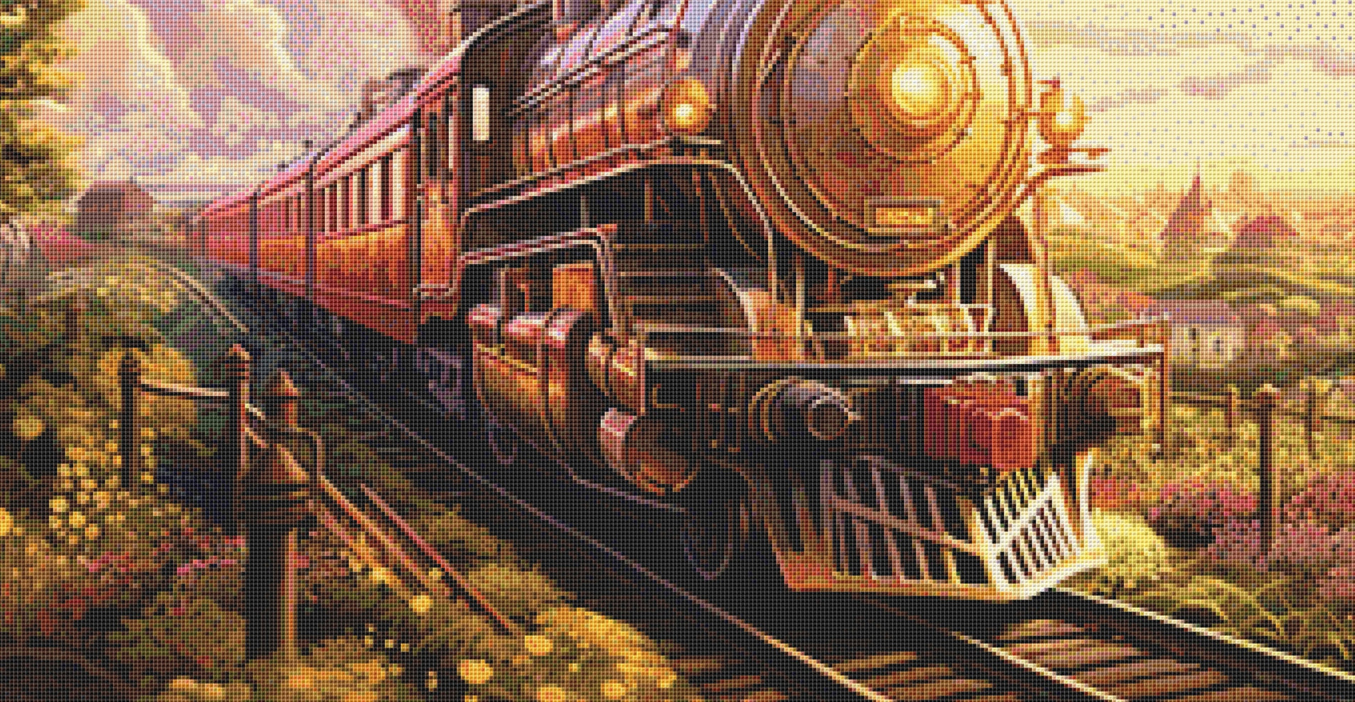 Train full coverage cross stitch pattern by SphinxDesignStudio