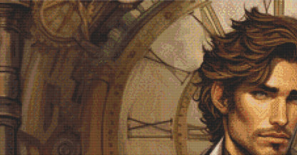Steampunk Man 1 cross stitch pattern by SphinxDesignStudio