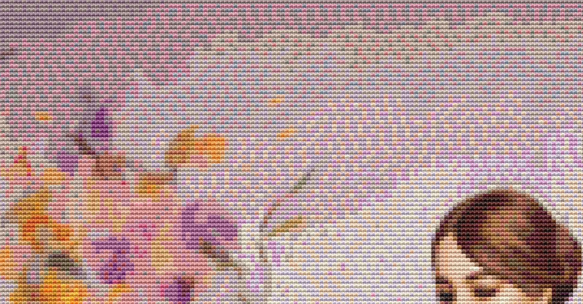 Woman in a Field of Flowers 4 cross stitch pattern by Eder Jose Rosa