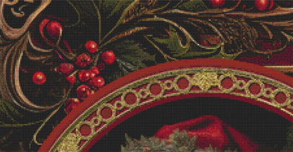 Victorian Santa cross stitch pattern by Ivy Cottage Home