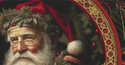 Victorian Santa cross stitch pattern by Ivy Cottage Home