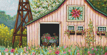 Daisy Farm cross stitch pattern by Peggy Davis/Porterfields Fine Art Licensing